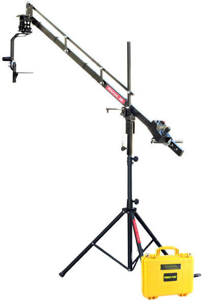 Camera Jib with Jr. Pan-Tilt Head, Stand and 12V Power Pack